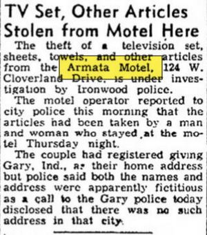Quinn Motel (Armata Motel) - July 1958 Theft (newer photo)